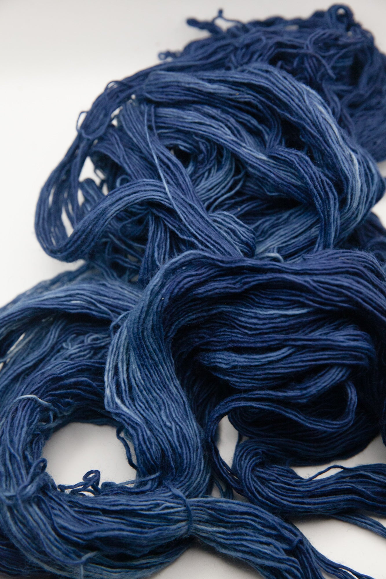 Naturally-dyed Indigo – Merino + Camel Lace Weight